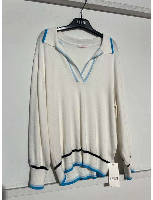 Senso lange mouw pull ecru