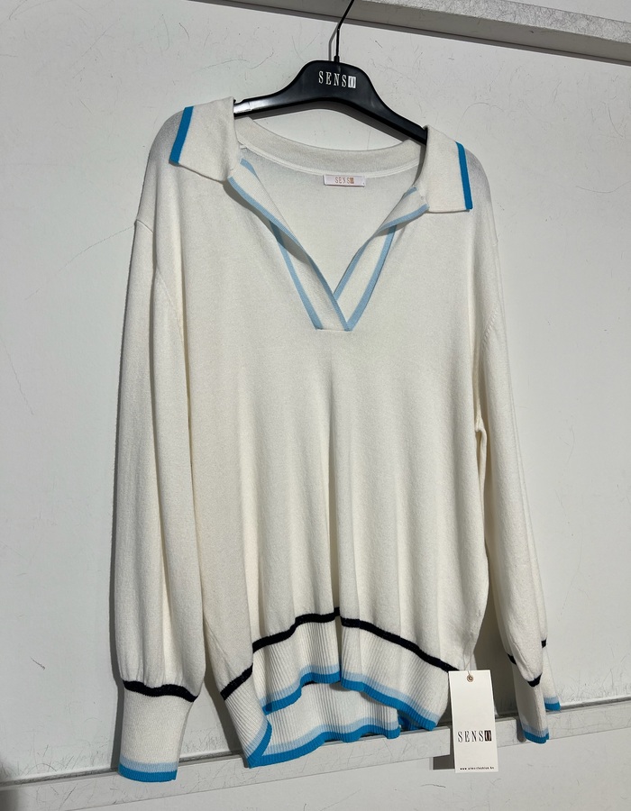Senso lange mouw pull ecru