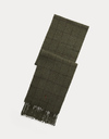 Reversible Windowpane Wool-Blend Scarf