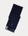 Reversible Windowpane Wool-Blend Scarf