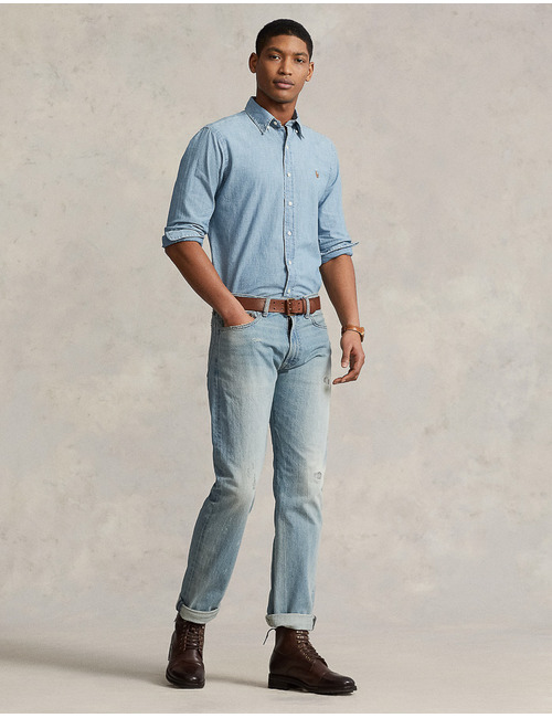 Custom fit chambray hemd
