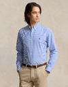 Slim fit geruit stretch poplin hemd
