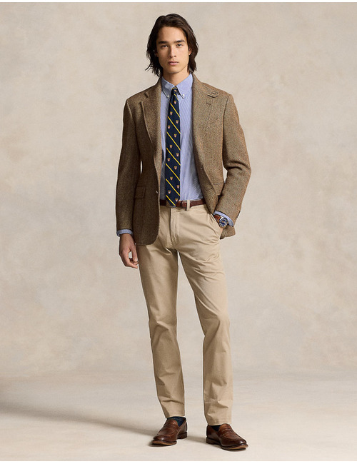 Slim Fit Gestreept Stretch Poplin Hemd