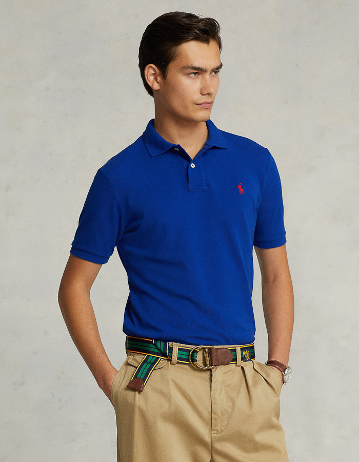 Custom Slim Fit Mesh Polo