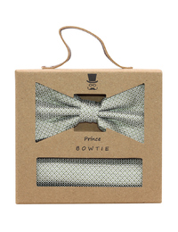Groene Vlinderdas & Pochet in Microdesign