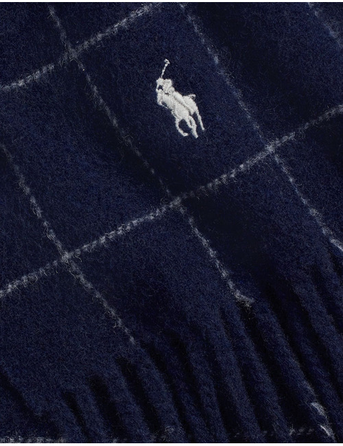 Reversible Windowpane Wool-Blend Scarf