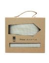 Groene Stropdas & Pochet in Microdesign 