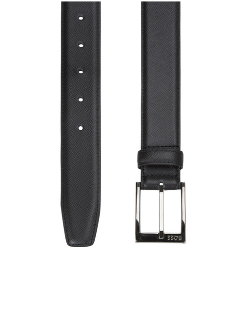 BOSS Elegante Leren Riem met Logo Gesp