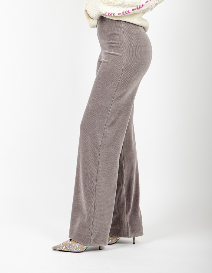 Raffaello Rossi broek met elatische band taupe