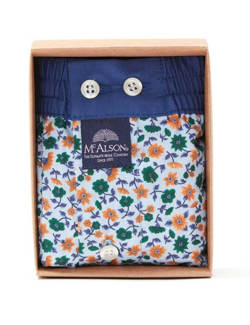 Men Boxershort Meadow flowers light blue
