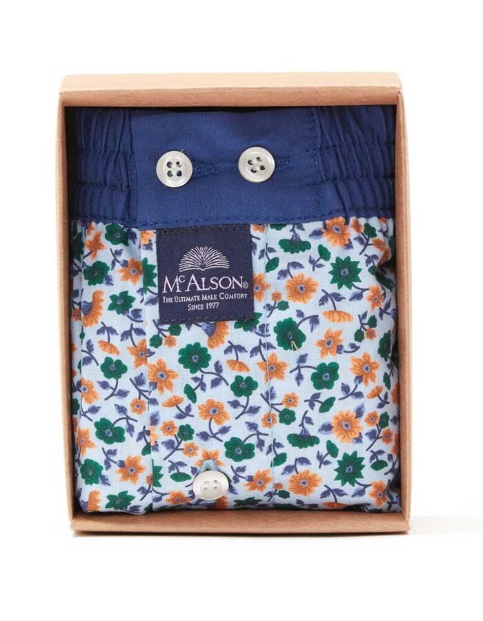 Men Boxershort Meadow flowers light blue