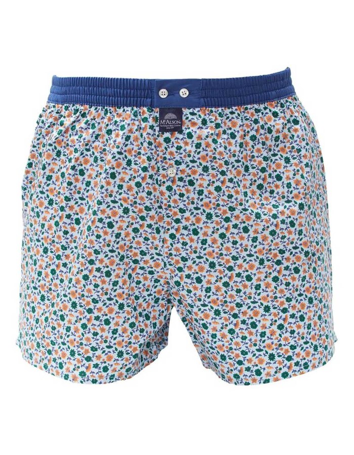 Men Boxershort Meadow flowers light blue