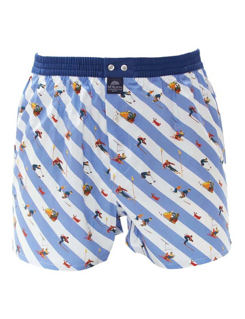 Men Boxershort Down the slopes blue