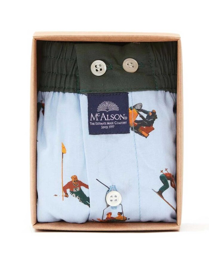 Men Boxershort Down the slopes blue