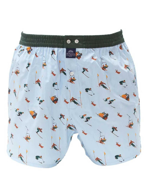 Men Boxershort Down the slopes blue