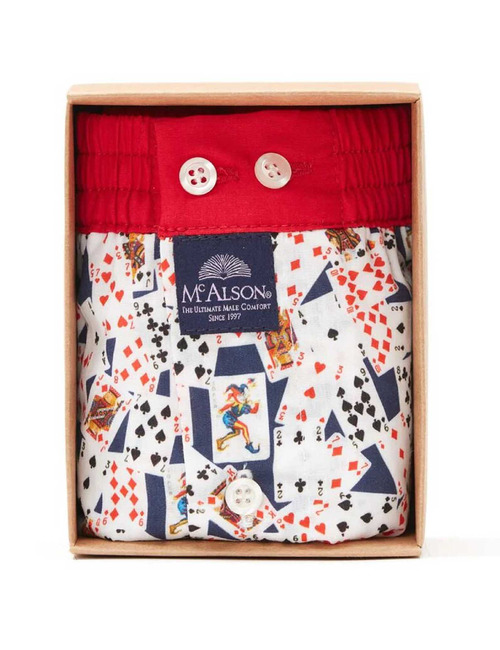 Men Boxershort Playing cards navy