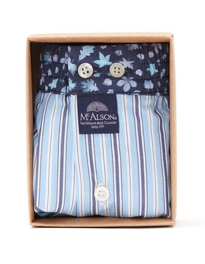 Men Boxershort Striped blue