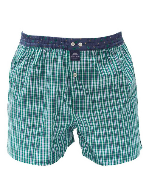 Men Boxershort Checkered Green
