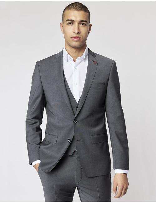 Slim Fit Kostuumvest 5038 - Virgin Wool - Grey