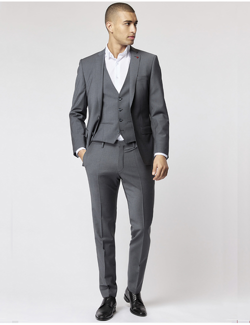 Slim Fit Kostuumbroek 5038 - Virgin Wool - Grey