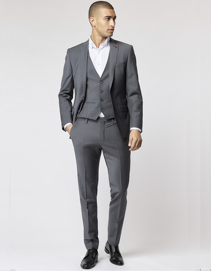 Slim Fit Kostuumbroek 5038 - Virgin Wool - Grey