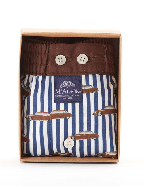 Men Boxershort Frenchy car navy