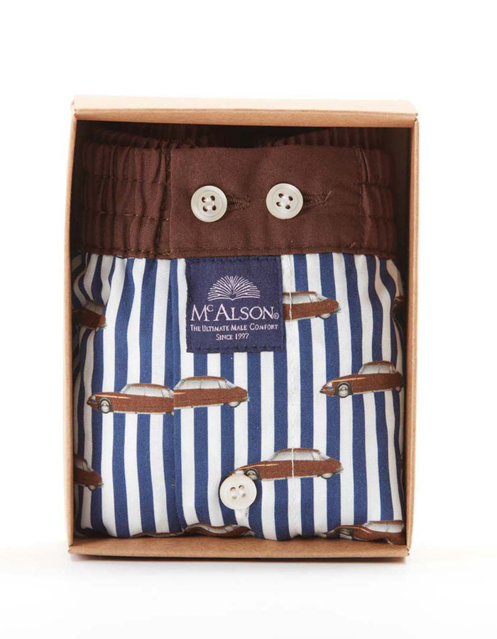 Men Boxershort Frenchy car navy