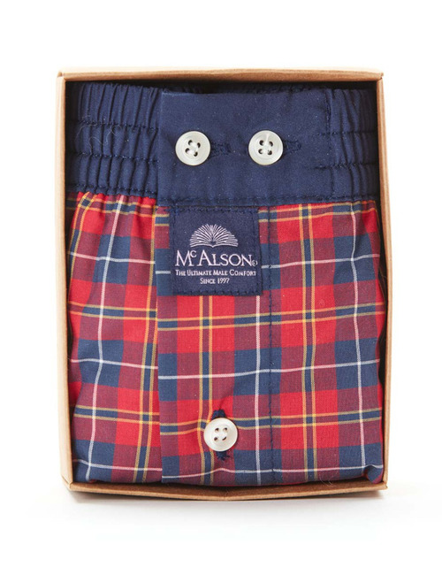 Men Boxershort McRed gingham