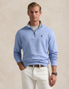 Luxe jersey quarter-zip trui