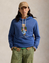 Polo Bear hoodie van garment-dyed fleece