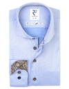 R2 modern fit hemd blauw