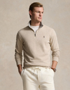 Luxe jersey quarter-zip pullover