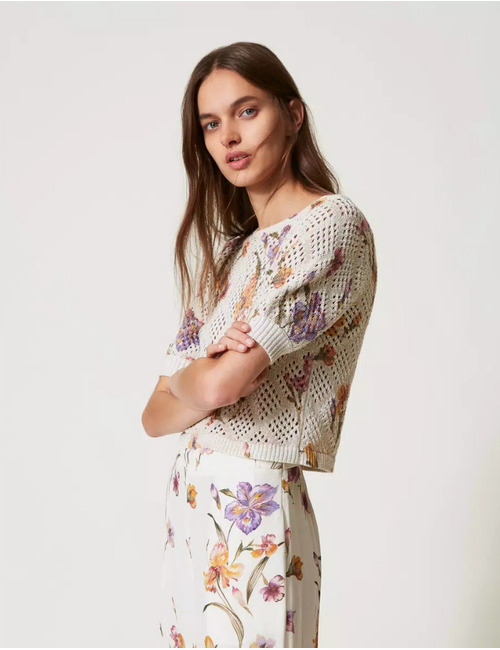 Twinset korte mouw pull goud