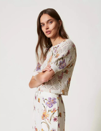 Twinset korte mouw pull goud