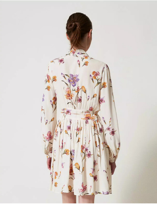 Twinset kort kleed ecru