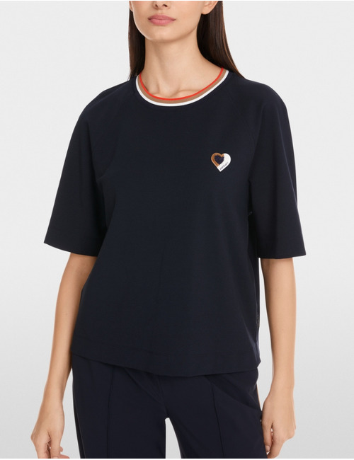Marccain t-shirt korte mouw marine