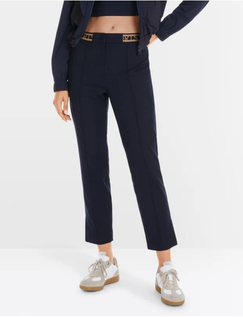 Marccain broek met elatische band marine