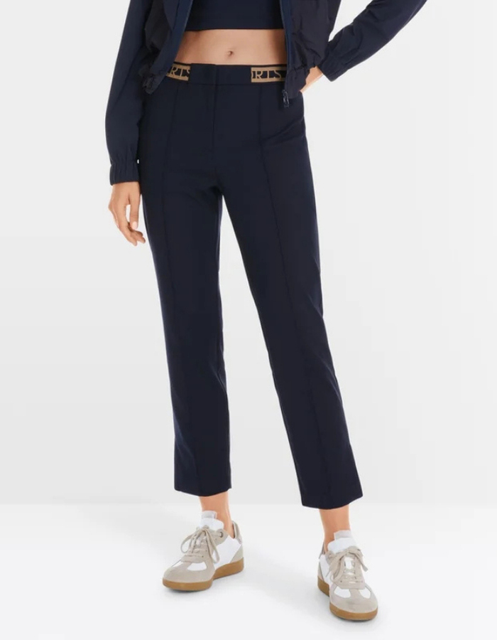 Marccain broek met elatische band marine