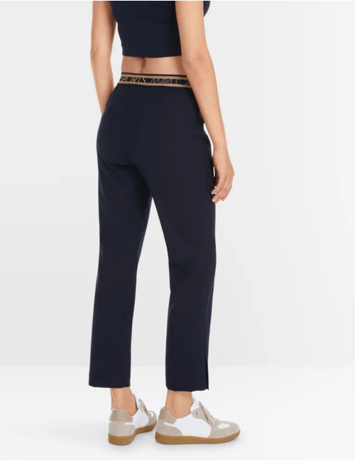 Marccain broek met elatische band marine