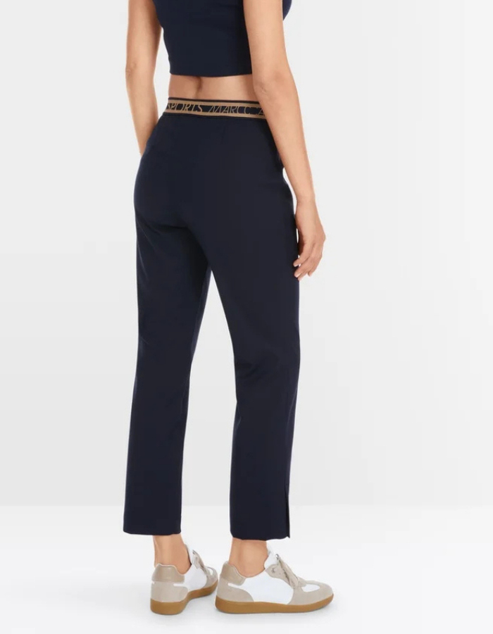 Marccain broek met elatische band marine