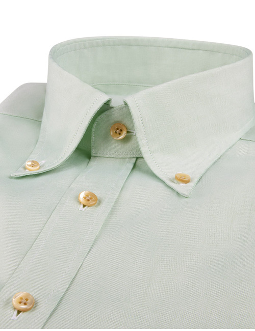 Slimline Casual lichtgroen Oxford overhemd