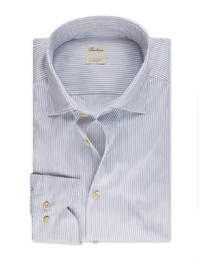Slimline Grijs gestreept twill overhemd