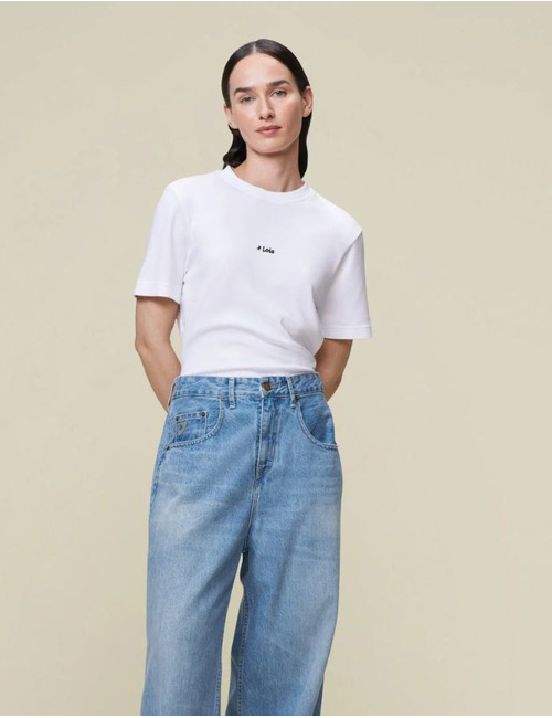 Lois Jeans t-shirt korte mouw wit