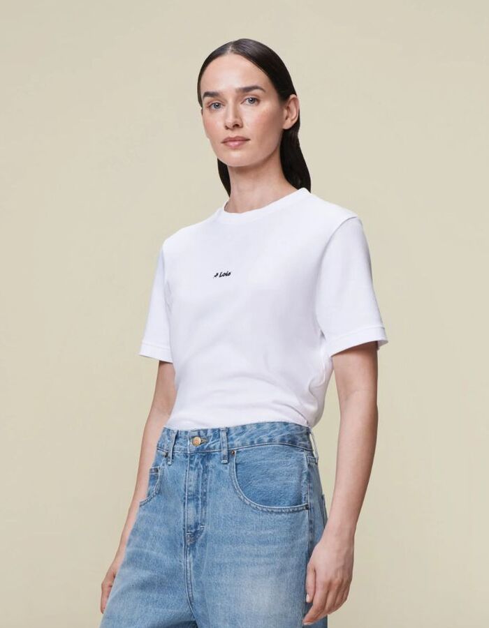 Lois Jeans t-shirt korte mouw wit