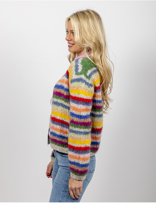 Herzen's lange mouw gilet multicolor