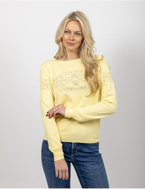 Twinset lange mouw pull geel
