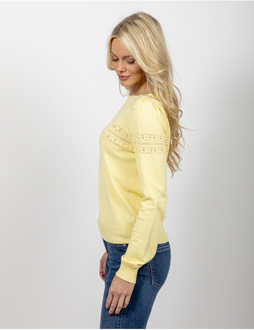 Twinset lange mouw pull geel