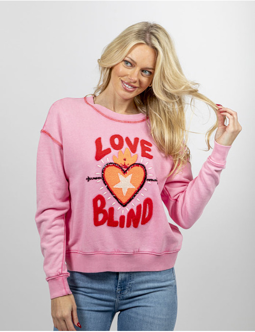 Grace lange mouw sweater roze
