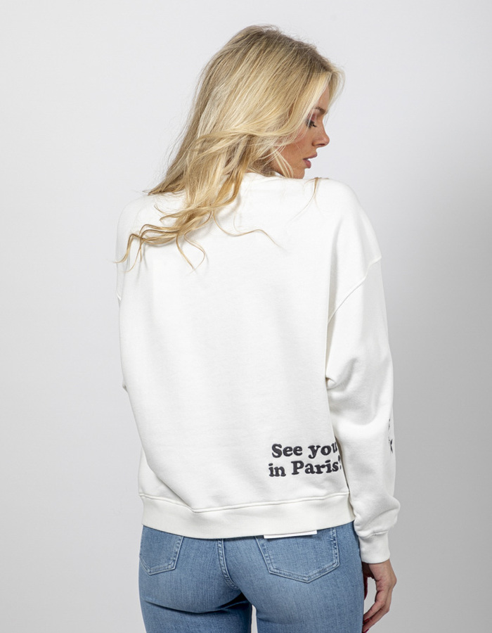 Grace lange mouw sweater ecru