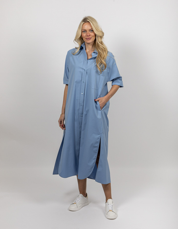 Semi Couture lang kleed blauw